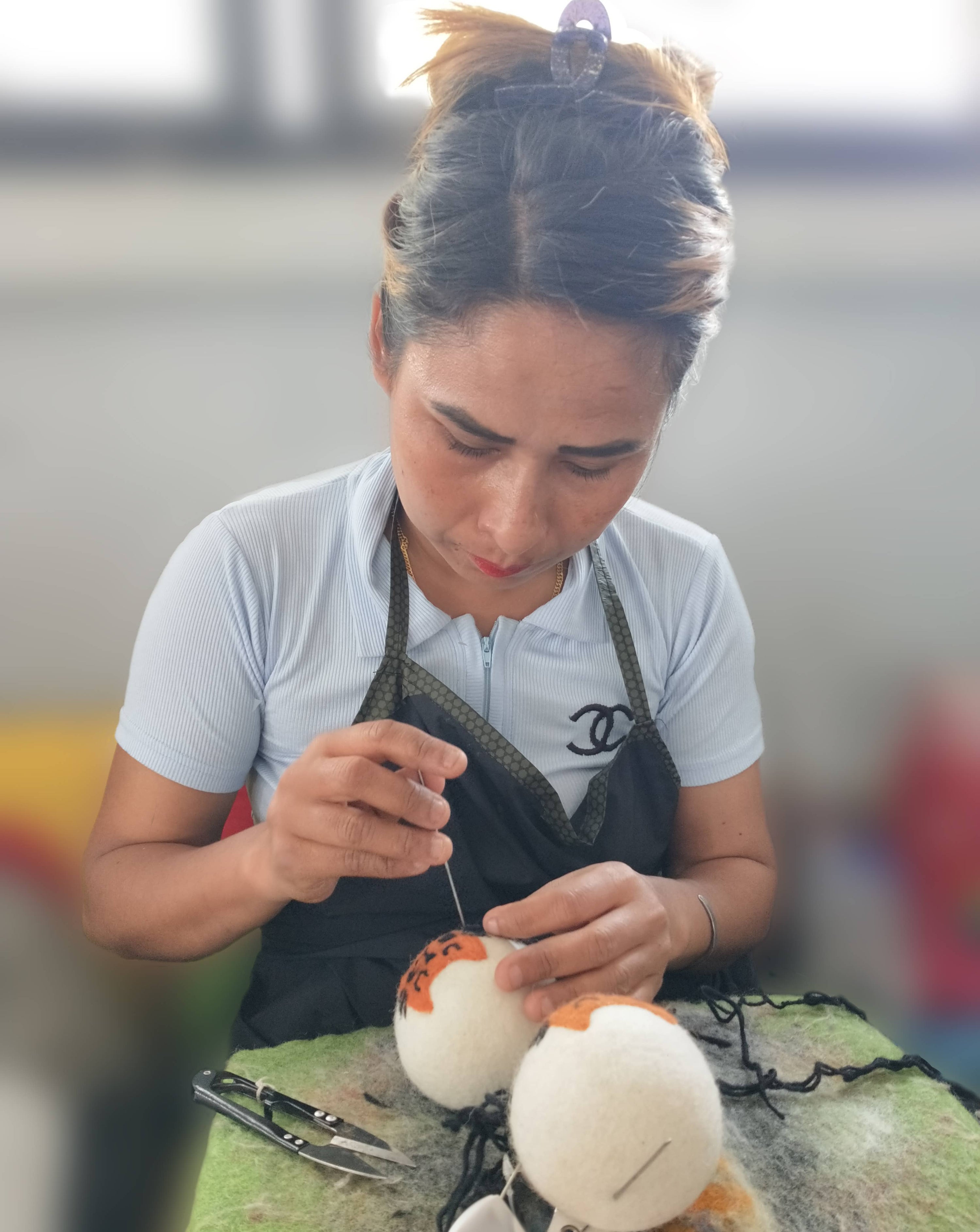 Eco Wool Dryer Ball: Orange Cat