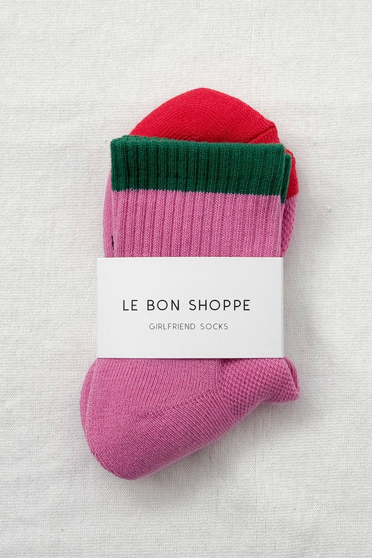 Color Block Girlfriend Socks : Blue Red