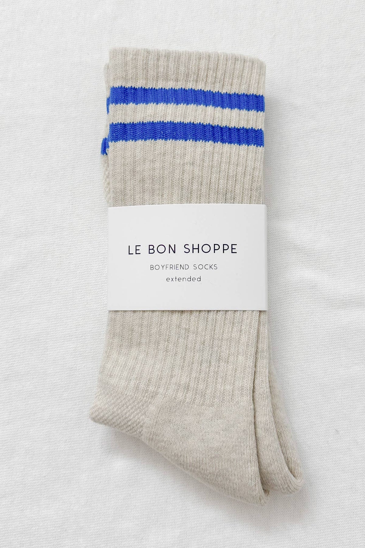 Extended Boyfriend Socks: Parchment