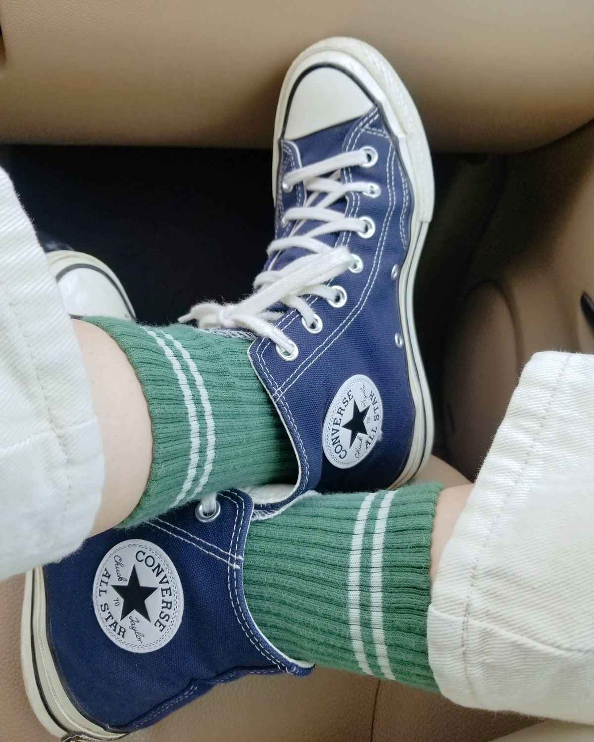 Boyfriend Socks: Parchment