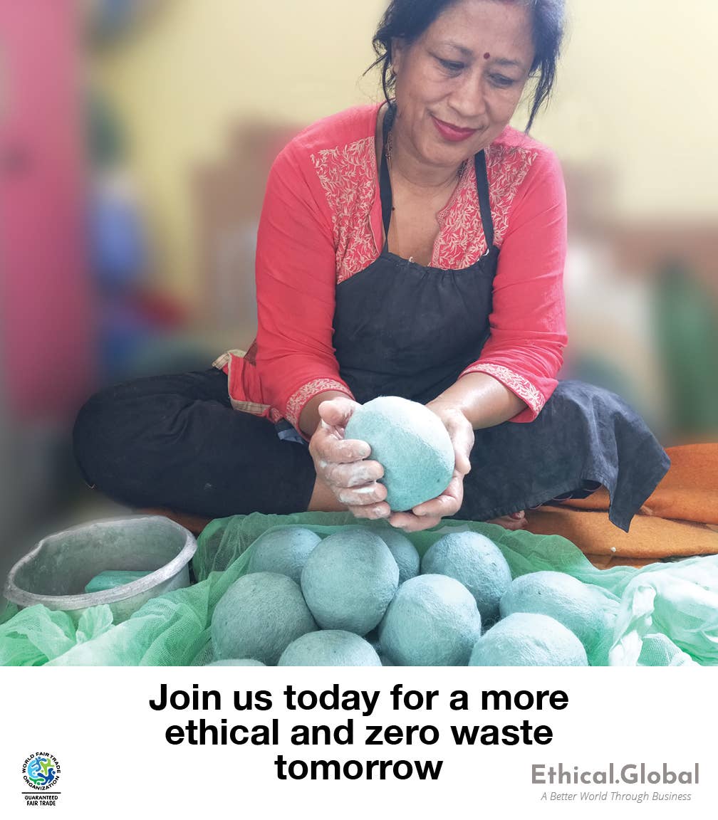 Cats: Eco Wool Dryer Balls Fair Trade: Calico Cat