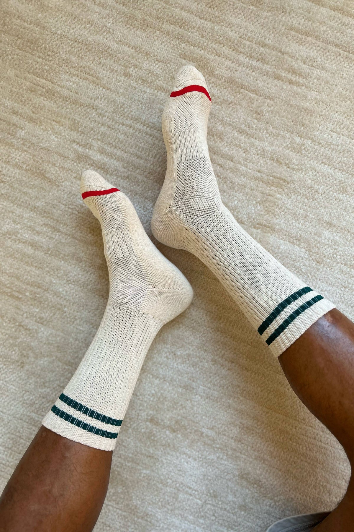Extended Boyfriend Socks: Maroon