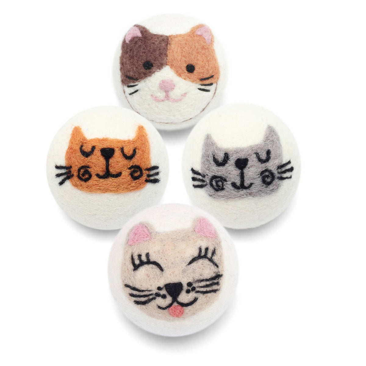 Cats: Eco Wool Dryer Balls Fair Trade: Black Cat