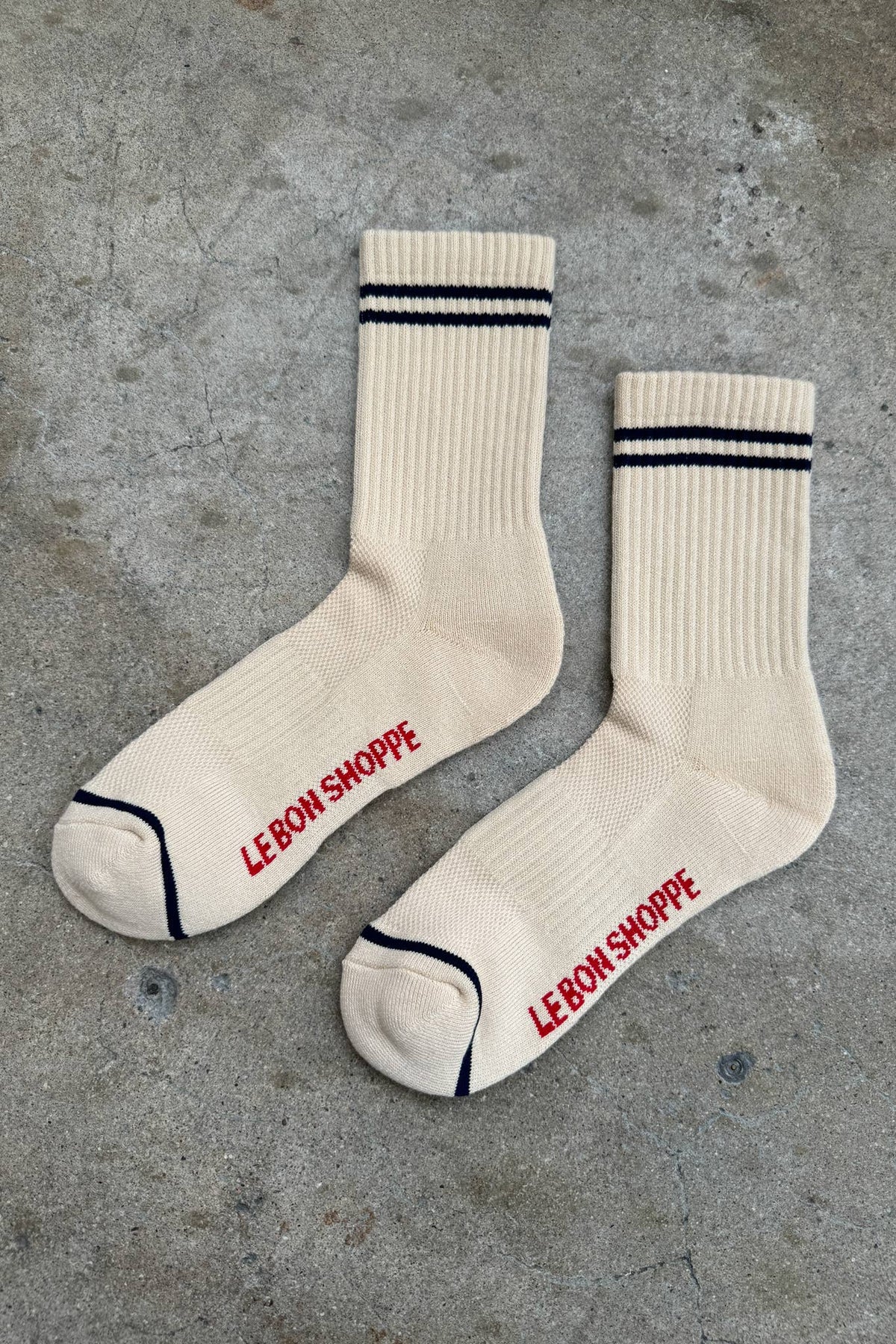 Boyfriend Socks: Parchment