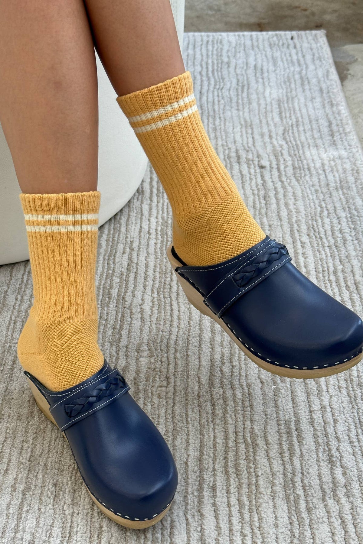 Boyfriend Socks: Parchment