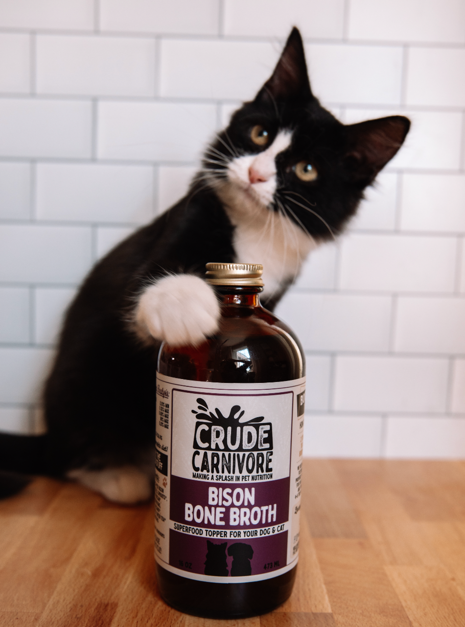 BISON BONE BROTH FOR DOGS | CRUDE CARNIVORE
