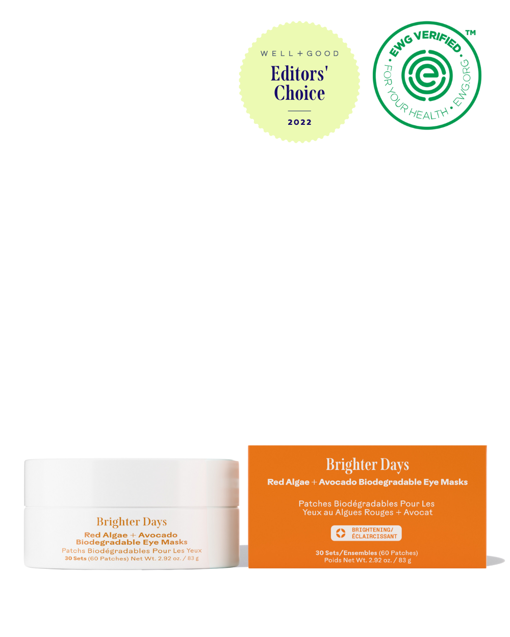 Brighter Days Red Algae + Avocado Biodegradable Eye Mask