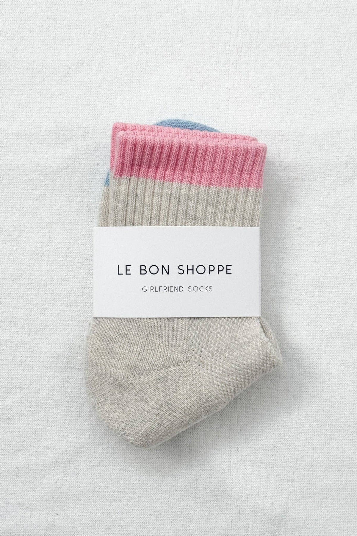 Color Block Girlfriend Socks : Blue Red