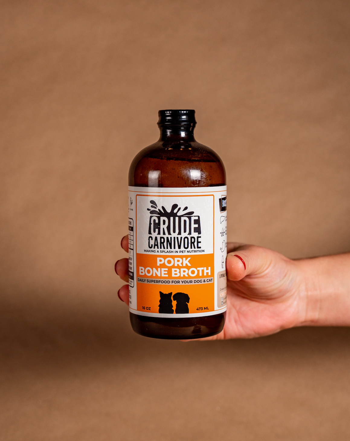PORK BONE BROTH FOR DOGS AND CATS | CRUDE CARNIVORE