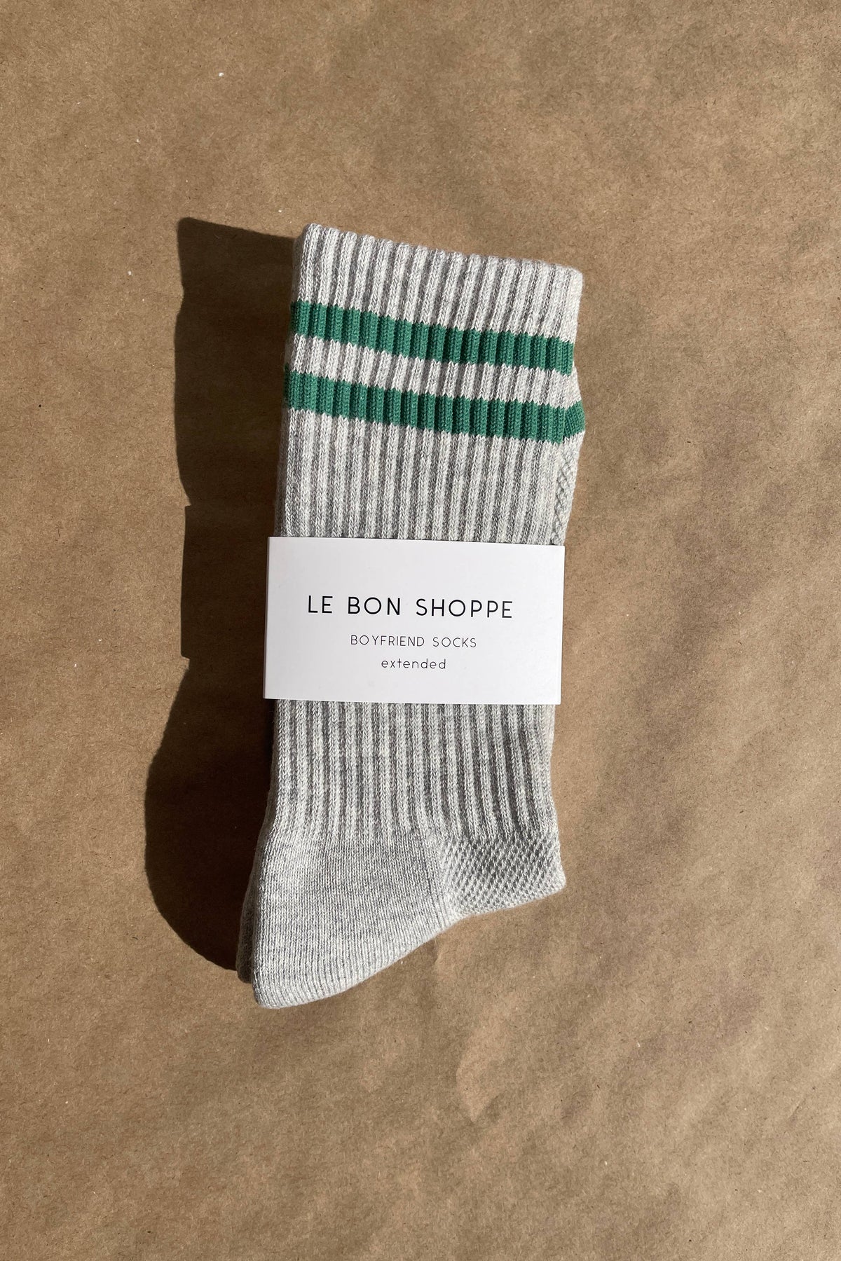 Extended Boyfriend Socks: Parchment