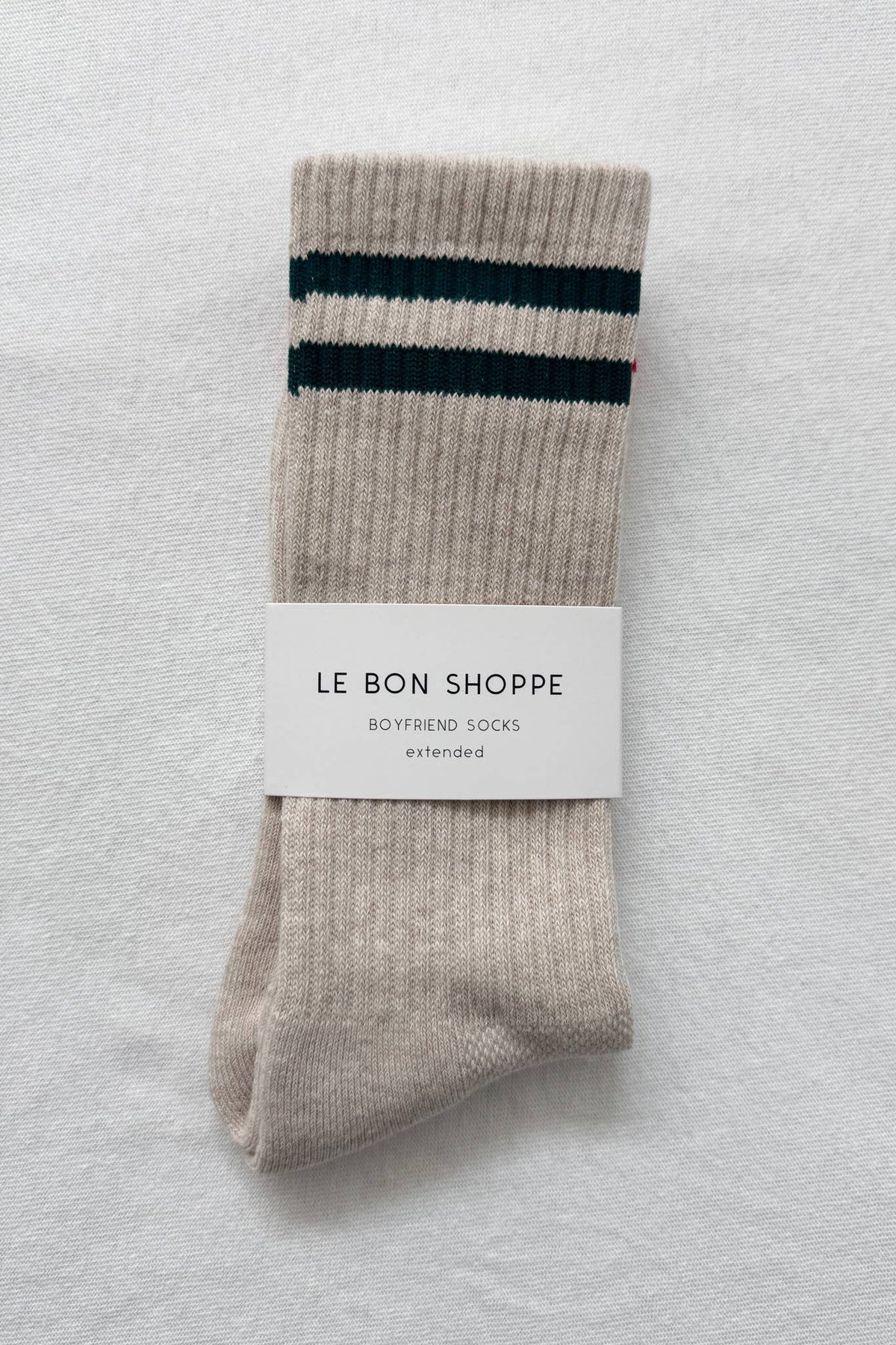 Extended Boyfriend Socks: Parchment