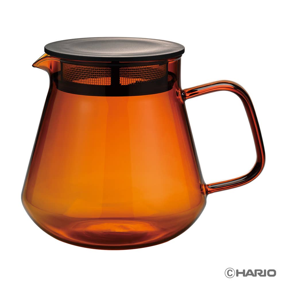 HARIO Colors Glass Coffee and Tea Server, 600ml: Amber